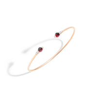 Bracelet M'Ama Non M'Ama en Or Rose 18K & Grenat et Diamant Blanc