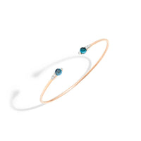 Bracelet M'Ama Non M'Ama en Or Rose 18K & Topaze Bleue London et Diamant Blanc
