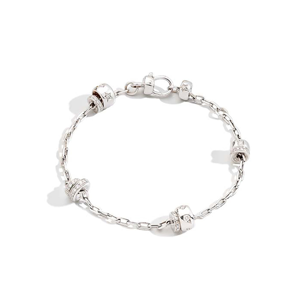 Bracelet Iconica en Or Blanc 18K & Diamant Blanc