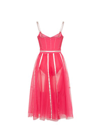 Robe E.Franchi en tulle - Rose