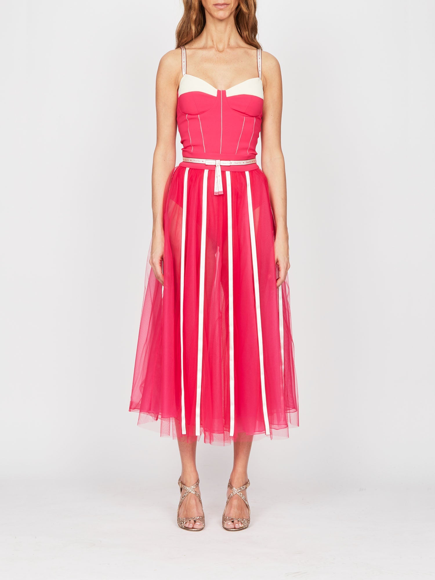 Robe E.Franchi en tulle - Rose
