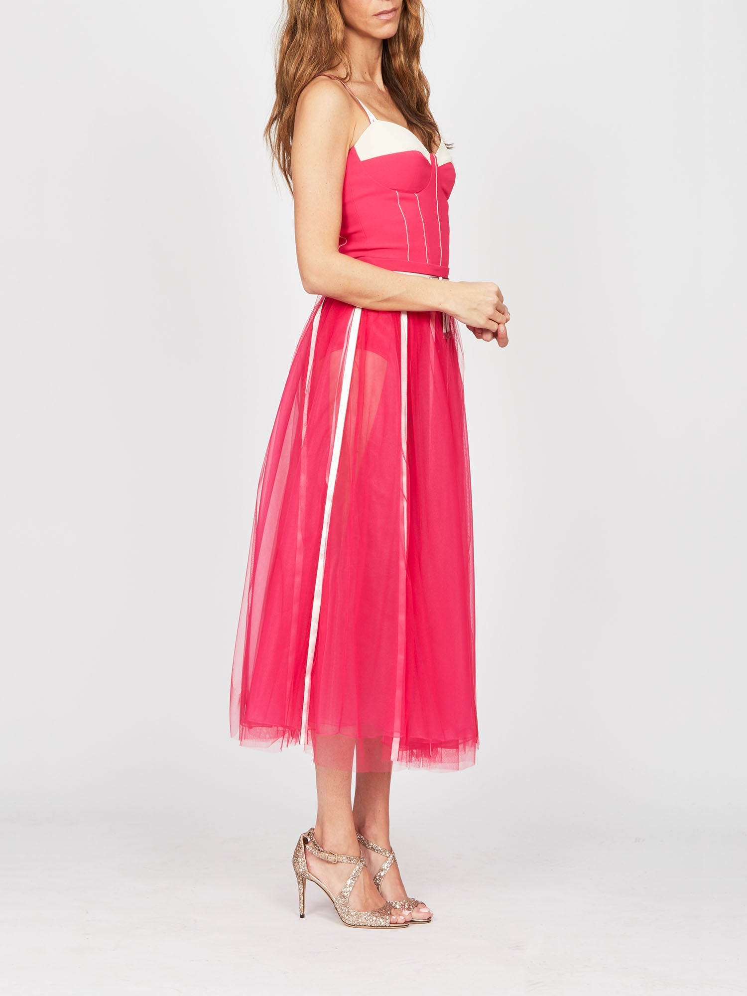 Robe E.Franchi en tulle - Rose