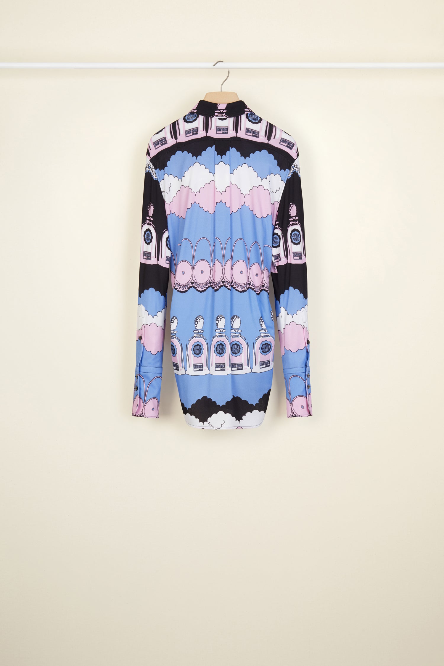 Blouse drapée en jersey imprimé - Clouds