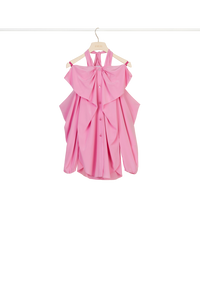 Blouse en soie à épaules dénudées - Pivoine