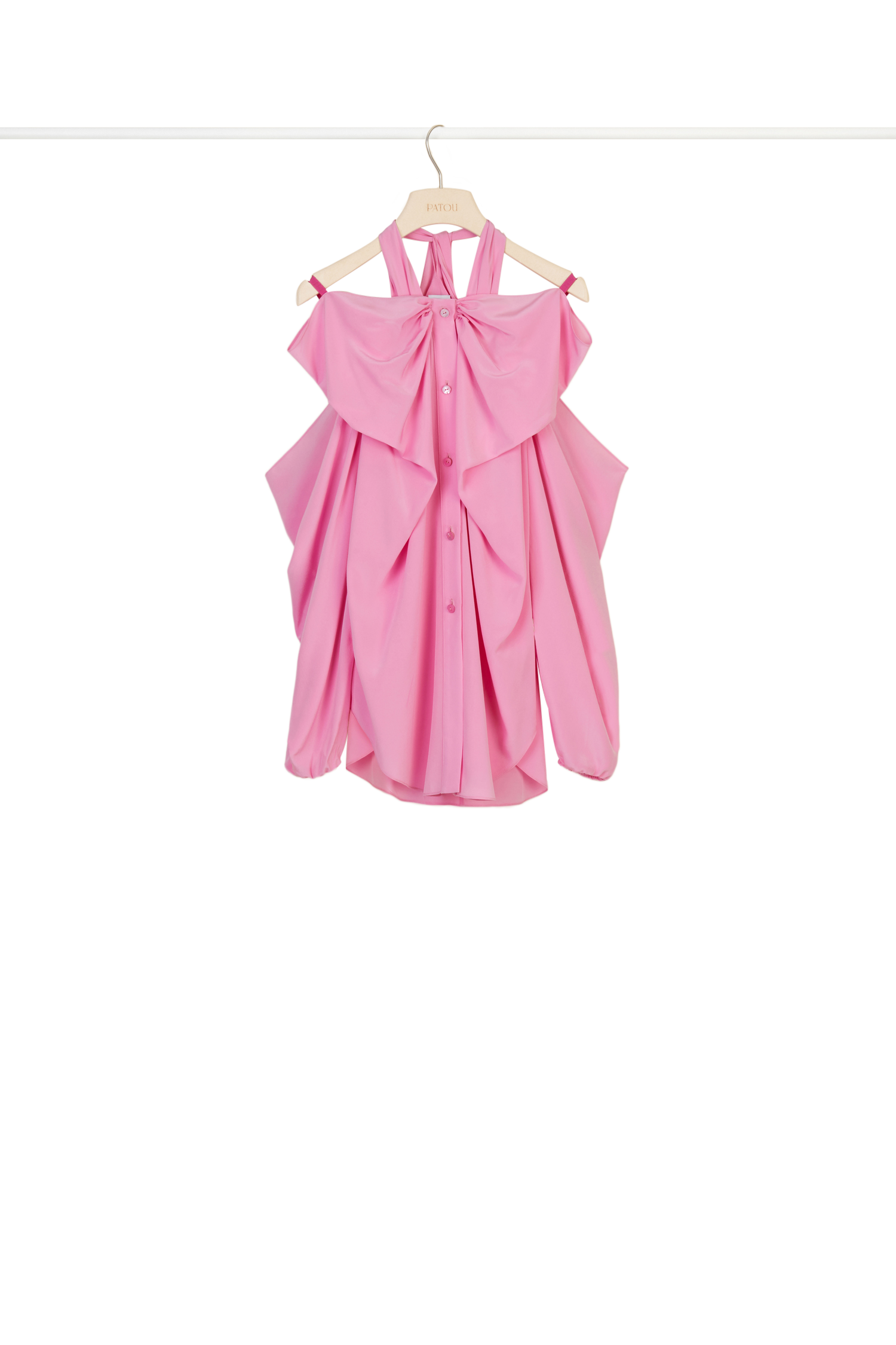 Blouse en soie à épaules dénudées - Pivoine