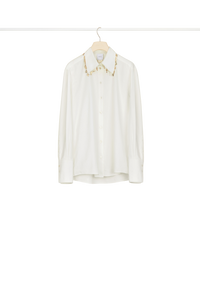 Chemise en coton avec ex-votos - Crème