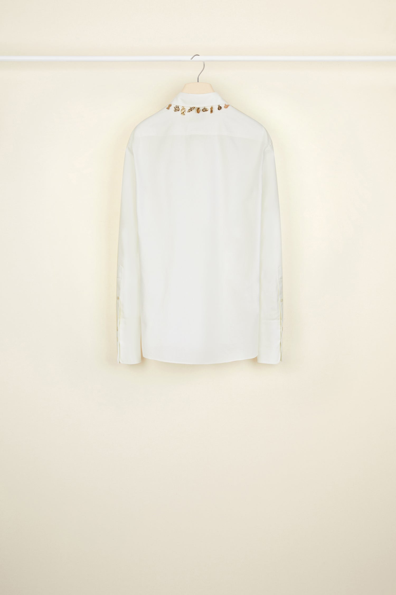 Chemise en coton avec ex-votos - Crème