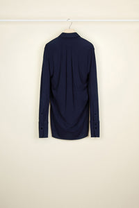 Blouse en jersey à col claudine - Encre