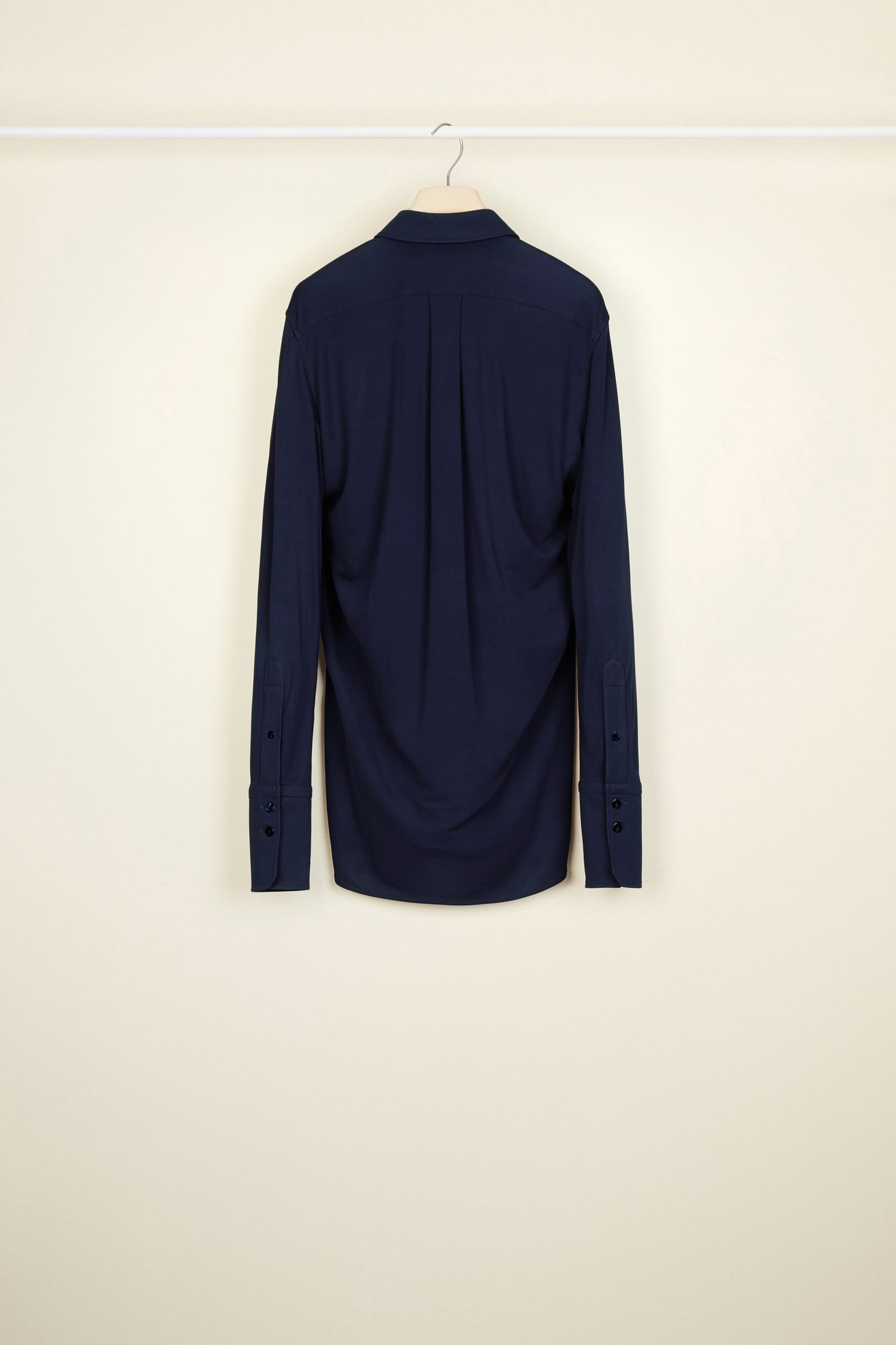 Blouse en jersey à col claudine - Encre