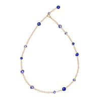 Collier Capri en Or Rose 18K & Cristal de Roche & Lapis Lazuli