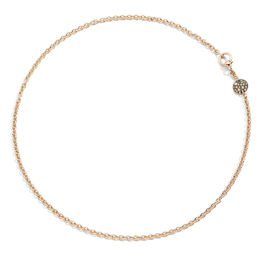Collier Sabbia en Or Rose 18K & Diamant Brun