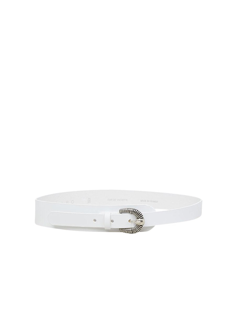 Ceinture Canady en cuir - White