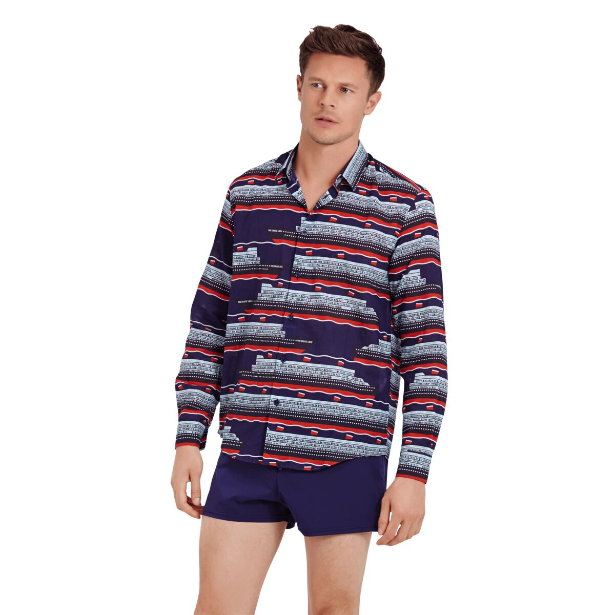 BLEU NUIT CHEMISE CARACAL UNISEXE