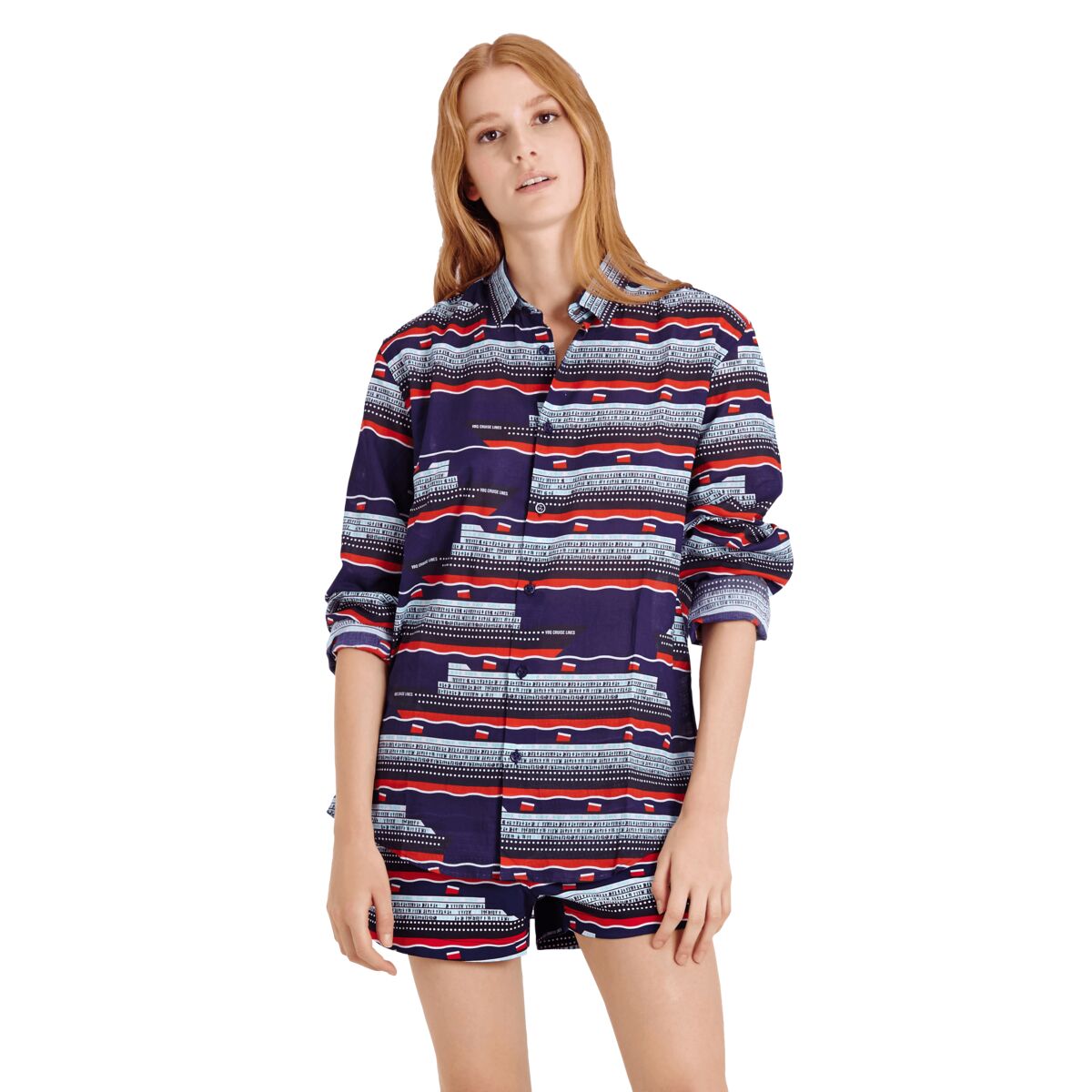 BLEU NUIT CHEMISE CARACAL UNISEXE