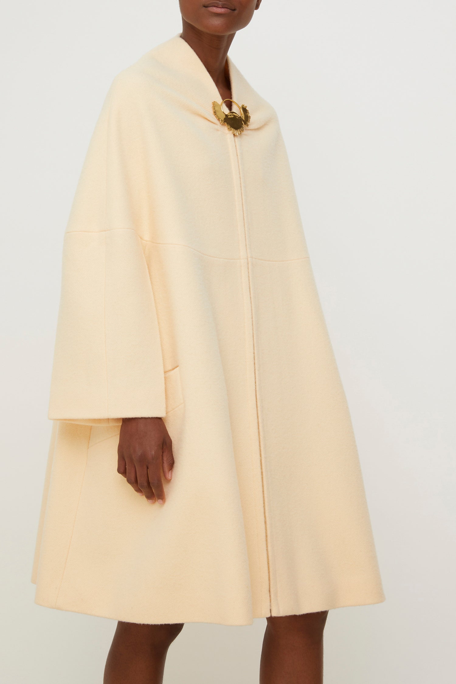 Manteau oversize en drap de laine - Fleur de Pêche