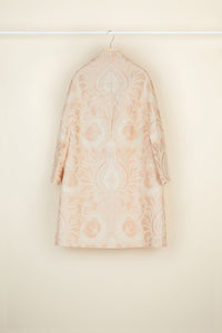 Manteau oversize en jacquard fleuri - Fleur de Pêche