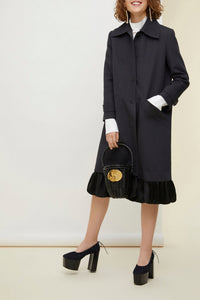 Manteau en gabardine à ourlet volanté - Tempête