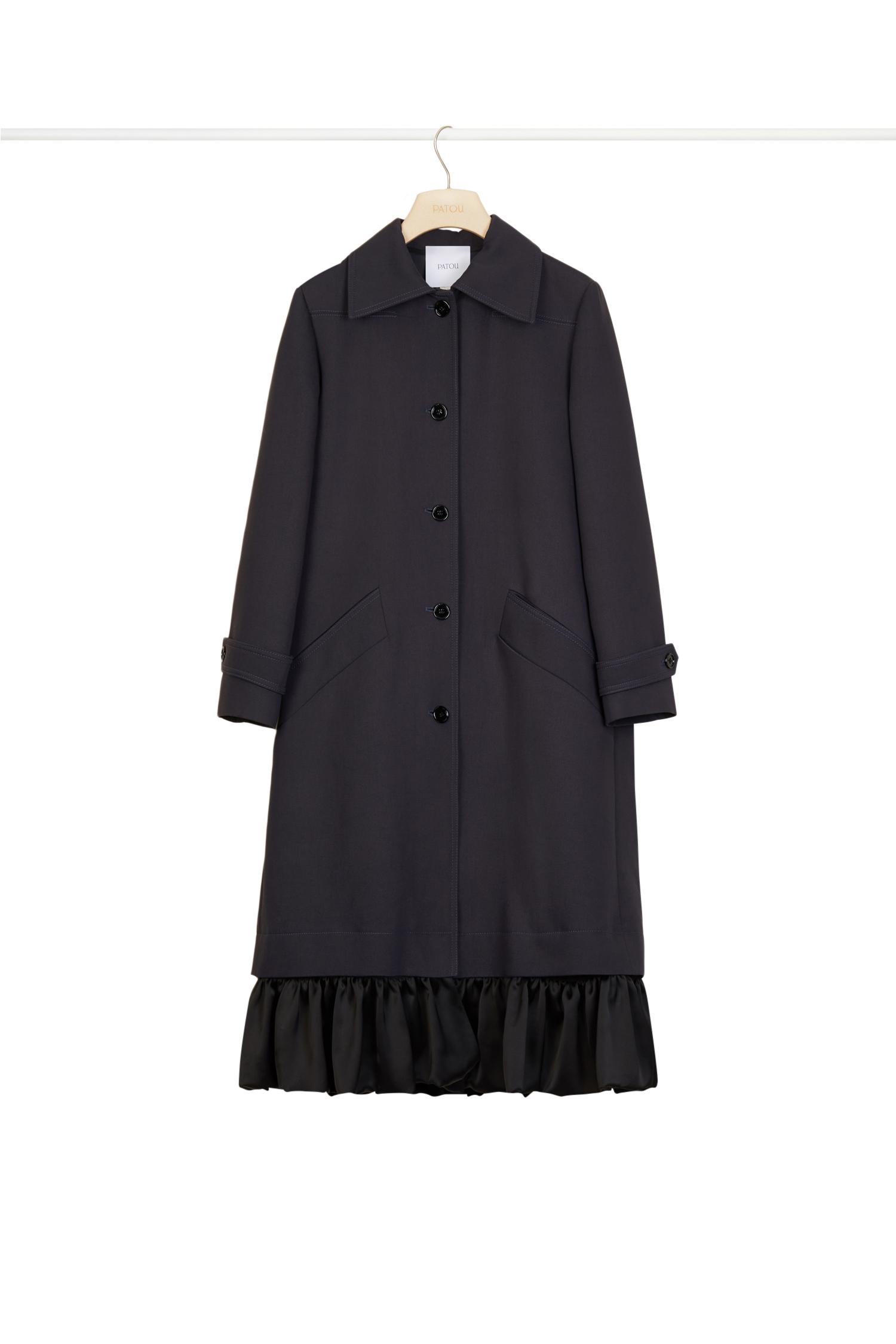 Manteau en gabardine à ourlet volanté - Tempête