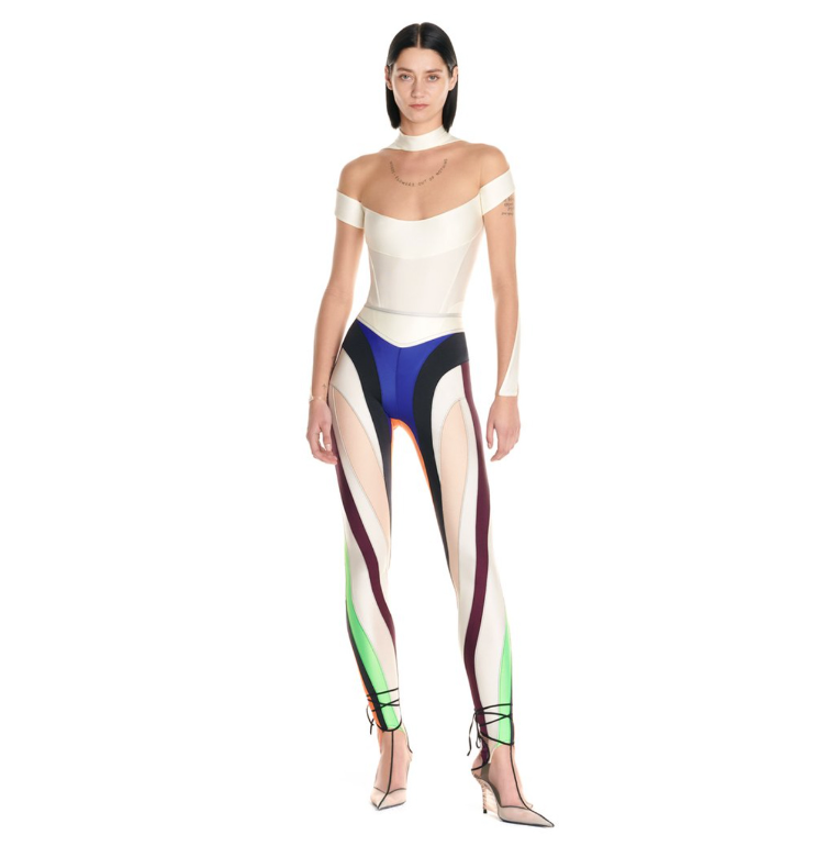 Legging spirales multicolores - Multicolor Blanc