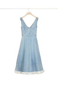 Robe midi en denim - Blueberry