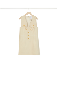 Robe safari en coton - Vanille