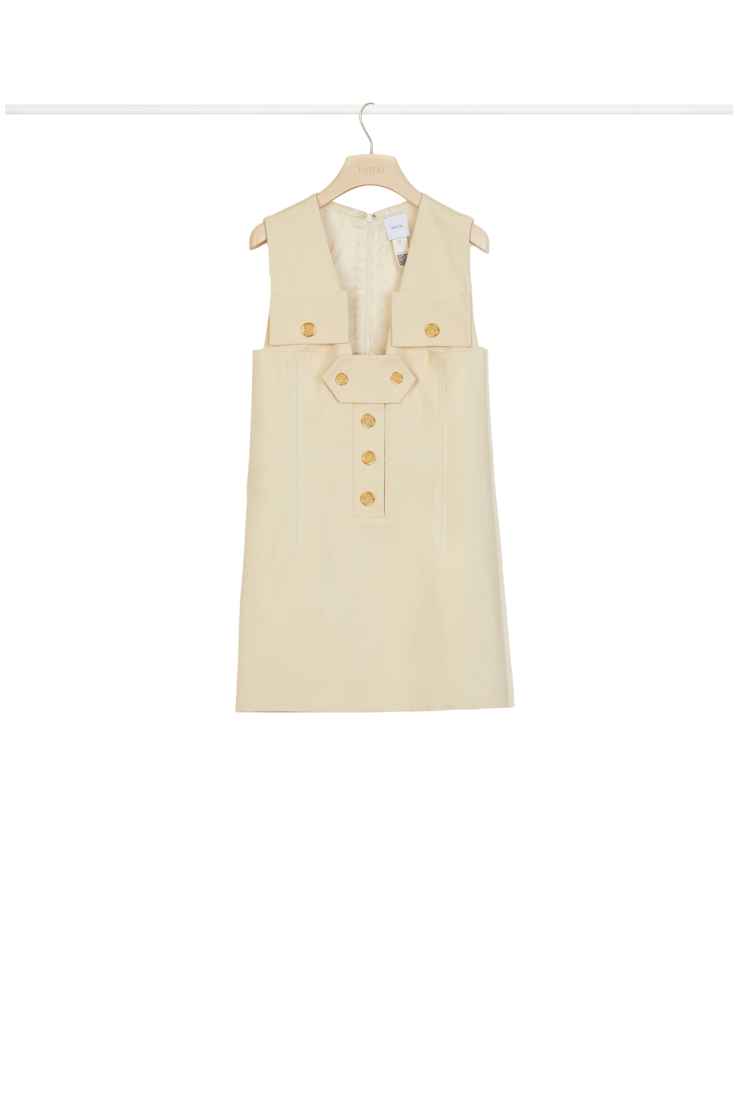 Robe safari en coton - Vanille