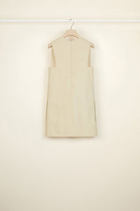 Robe safari en coton - Vanille