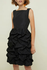 Robe en faille à jupe boule - Noir