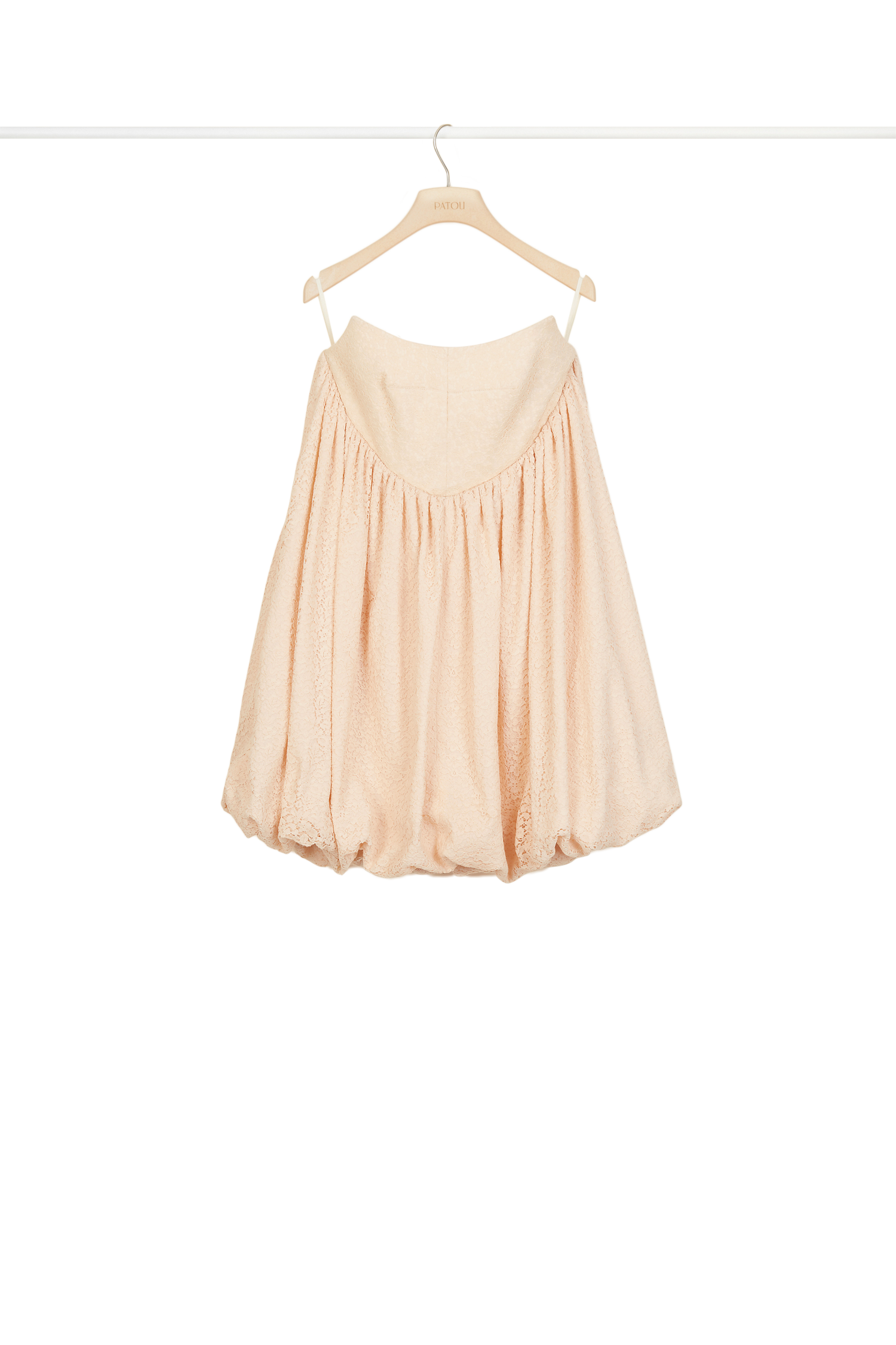 Robe bustier fleurie forme boule - Fleur de Pêche