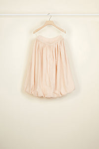Robe bustier fleurie forme boule - Fleur de Pêche