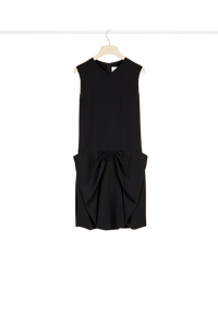 Robe courte à jupe noeud - Noir