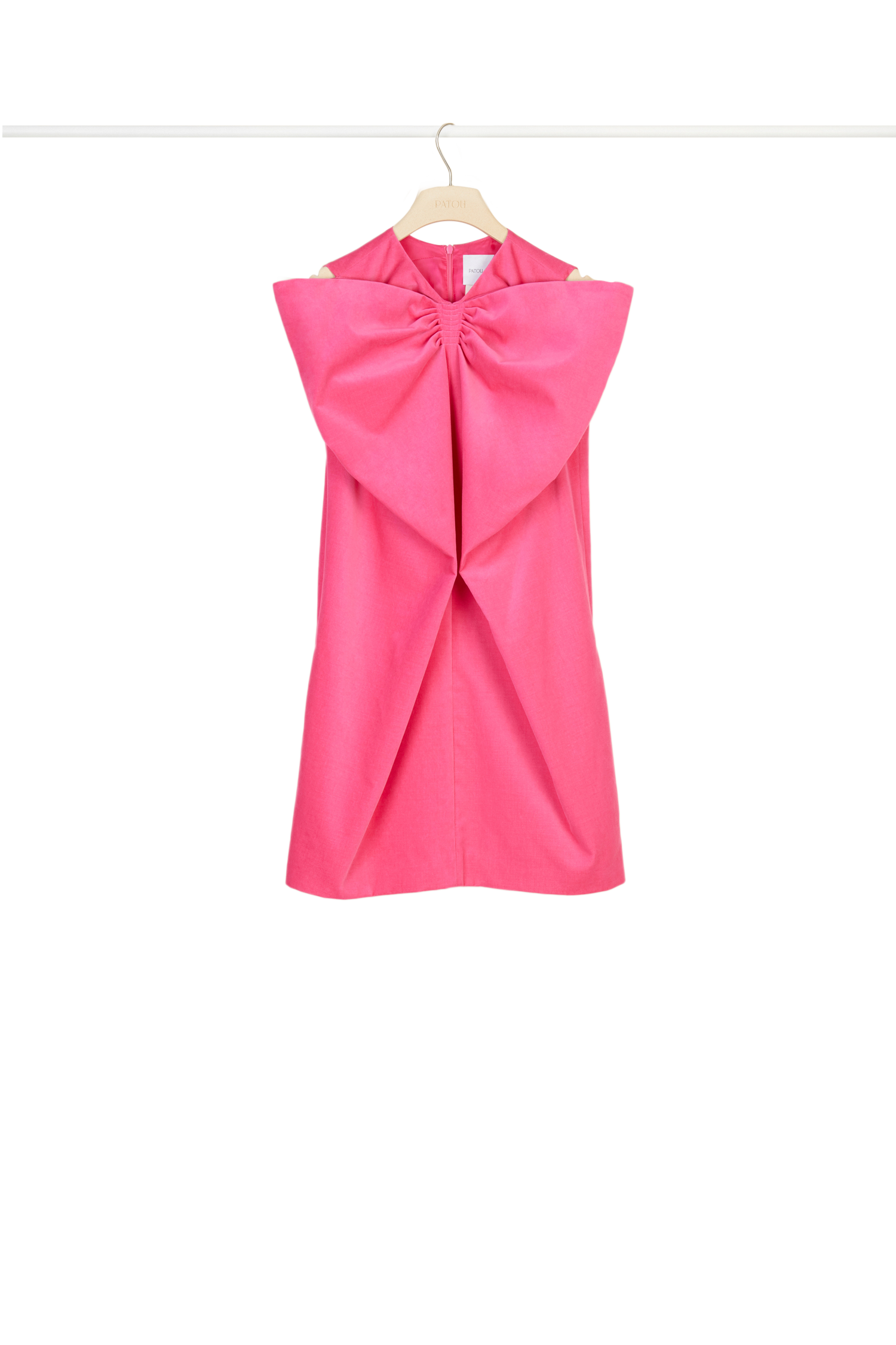 Robe en velours à maxi noeud - Framboise