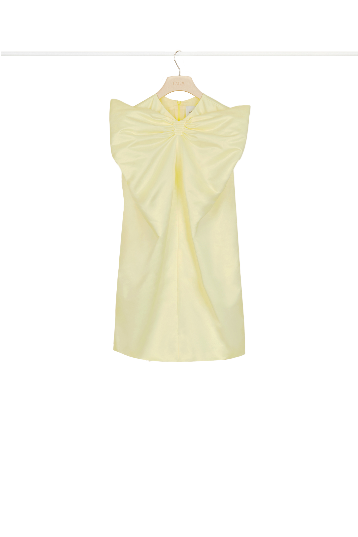 Robe en satin à maxi noeud - Jaune