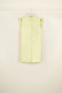 Robe en satin à maxi noeud - Jaune