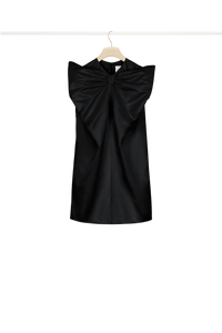 Robe en satin à maxi noeud - Noir