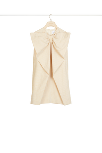 Robe en seersucker à maxi noeud - Miel