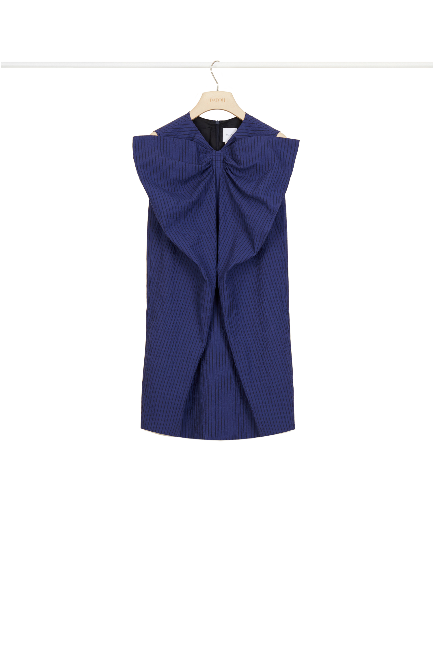 Robe en seersucker à maxi noeud - Bleu Persan