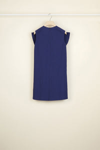 Robe en seersucker à maxi noeud - Bleu Persan