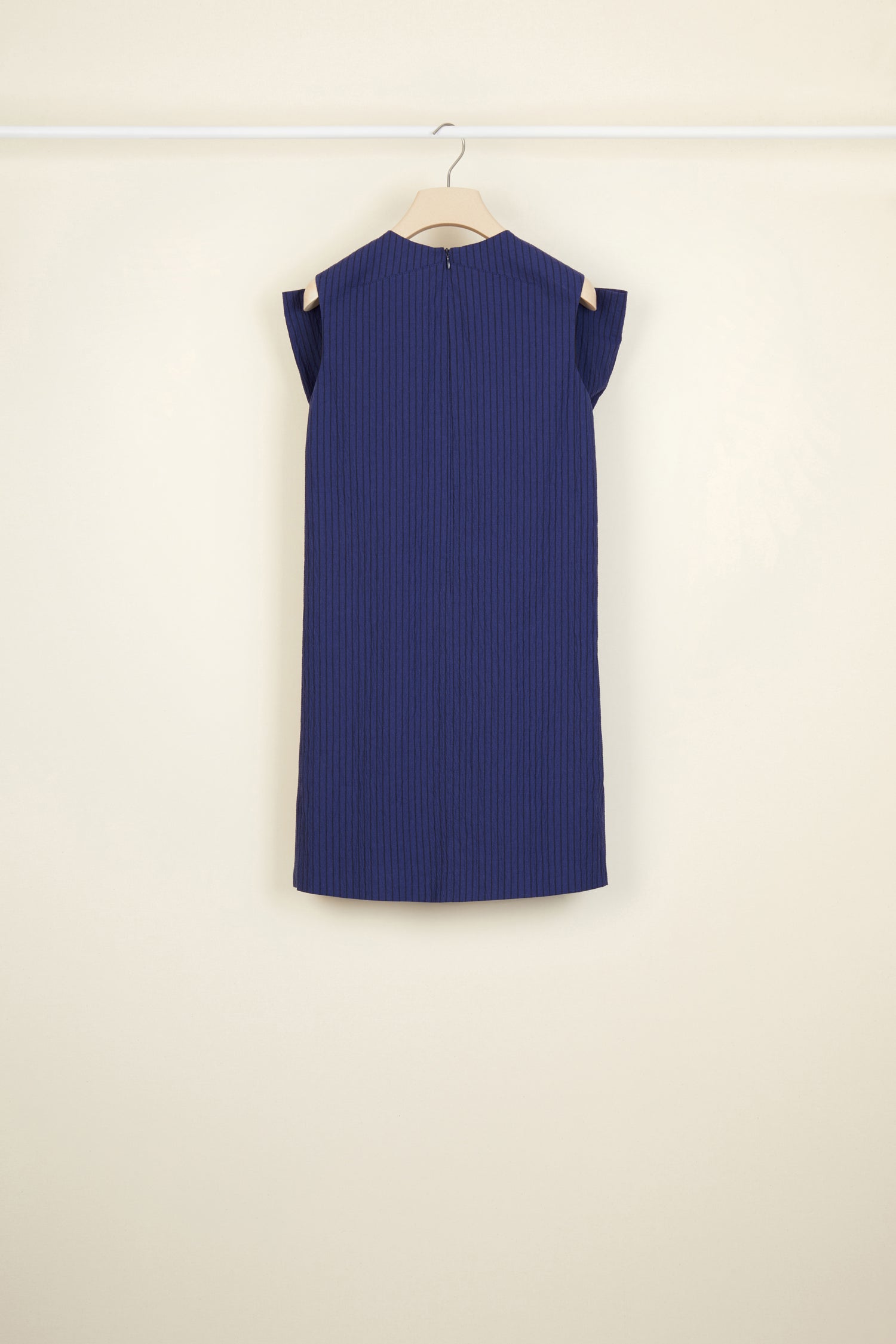 Robe en seersucker à maxi noeud - Bleu Persan