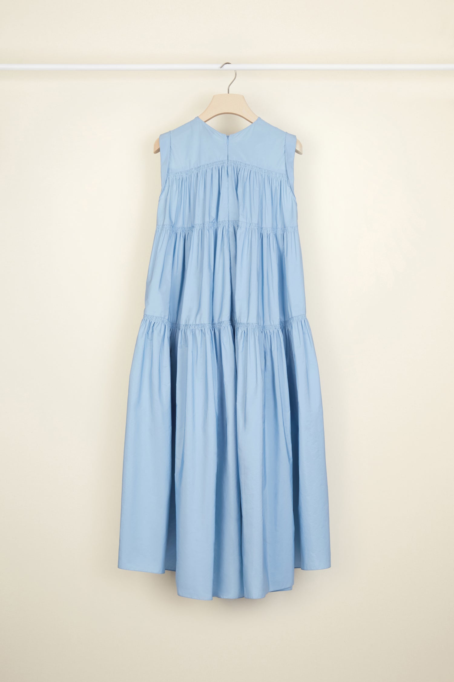 Robe maxi à volants - Bleu