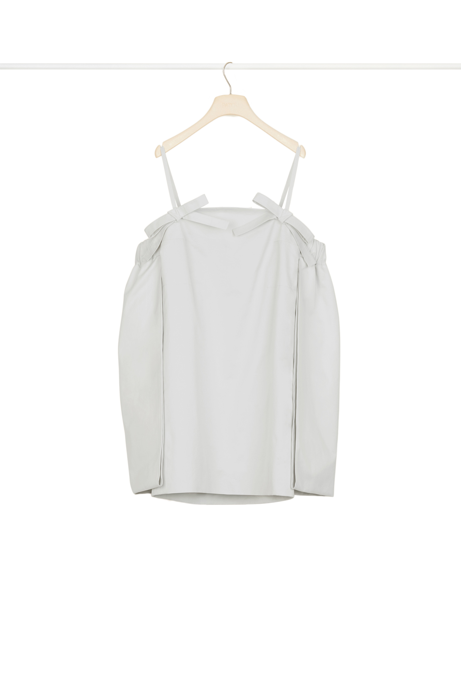 Robe cape à épaules dénudées - Gris clair