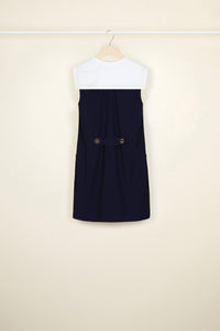 Robe nautique en laine d’été - Bleu Marine