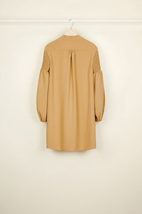Robe à plastron en dentelle - Sable