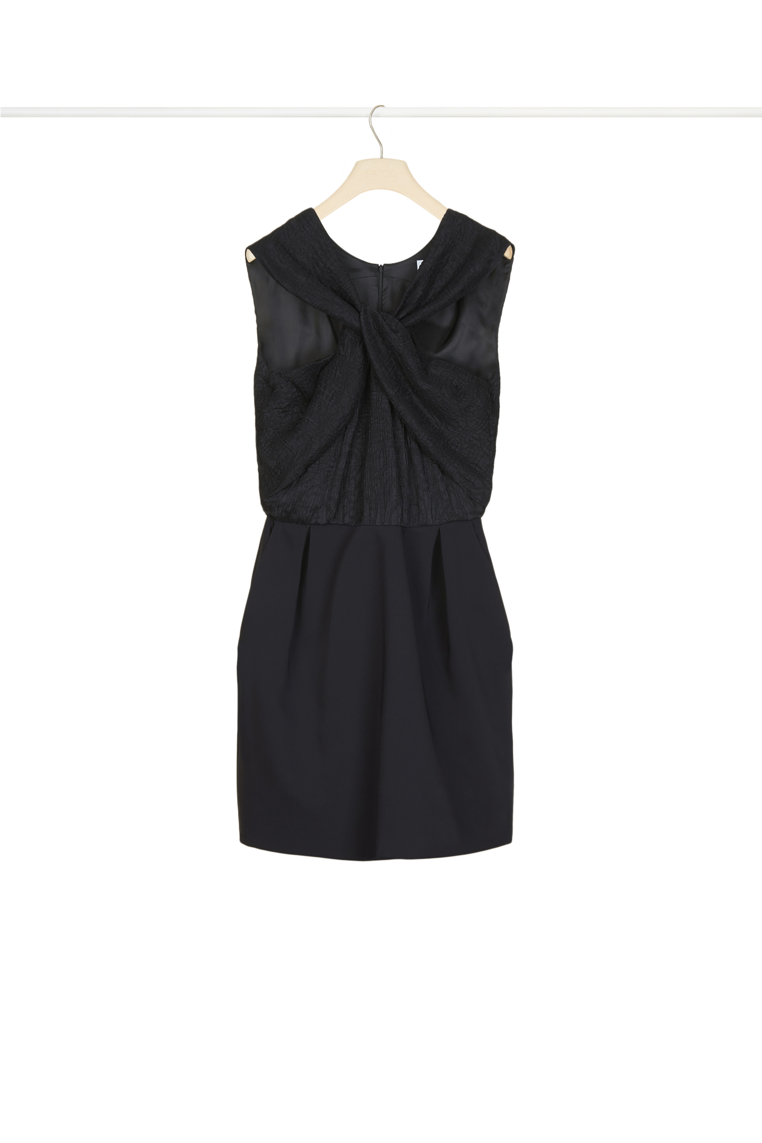 Robe courte à col twist - Noir