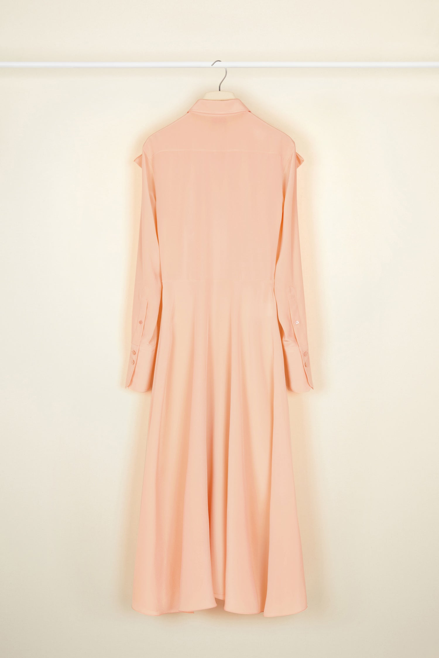 Robe midi à col noeud - Corail