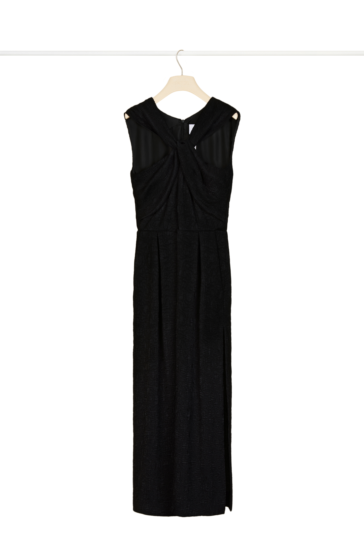 Robe longue à col twist - Noir