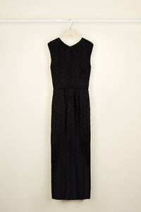 Robe longue à col twist - Noir