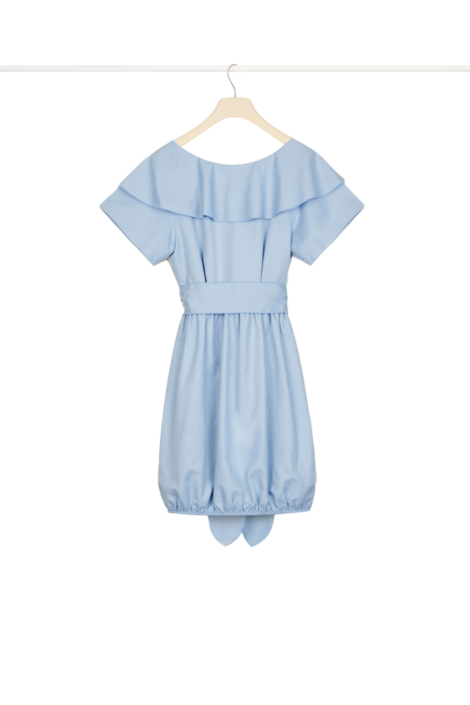 Robe boule en coton à dos croisé - Blueberry