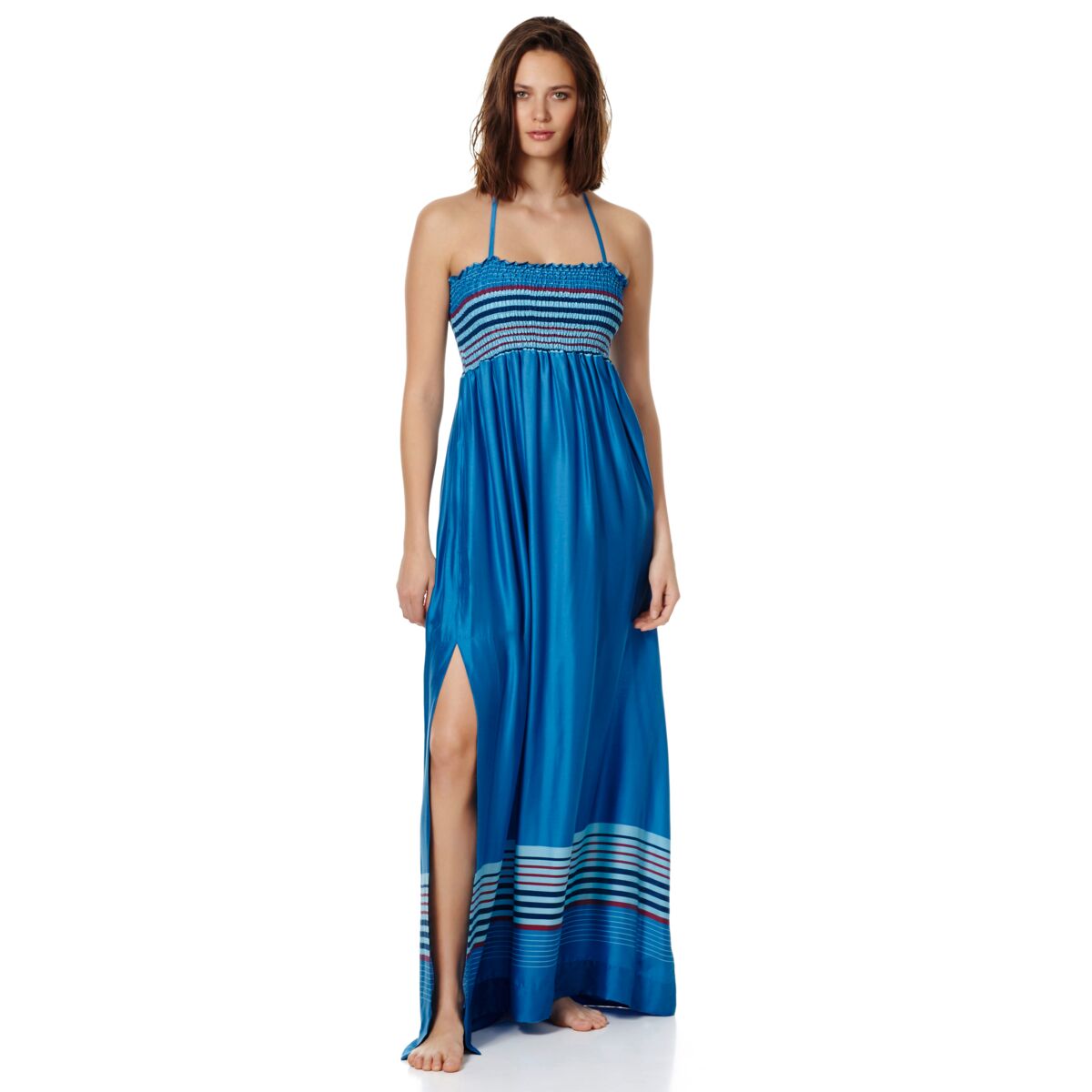 BLEU HAWAI ROBE FICUS FEMME