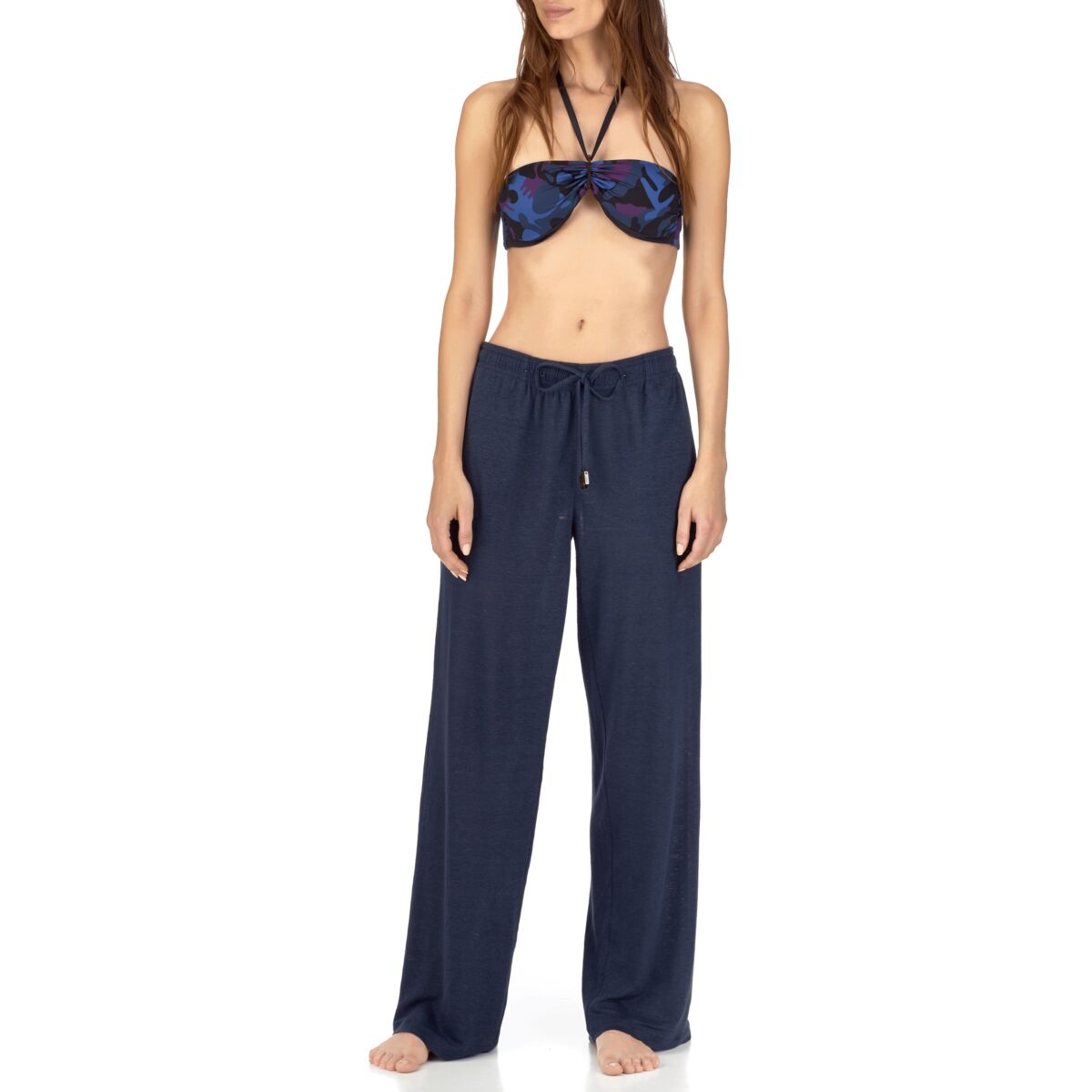 BLEU MARINE PANTALON FEDRE FEMME